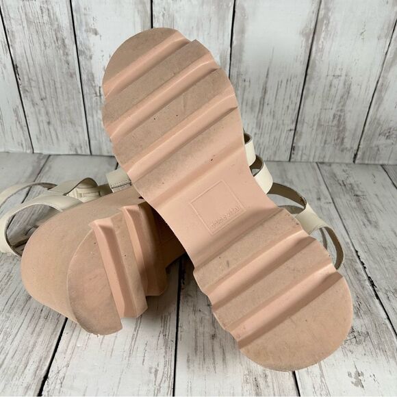 Dolce Vita Womens Galore Buckle Heel Gladiator Ivory Sandals Shoes 8.5 - Picture 9 of 10